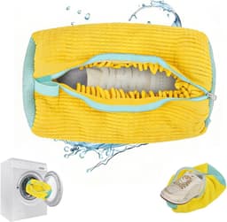Dailygoods - Vastsea Schoenpoetszak, Schoenpoetszak voor Wasmachine, Waszak voor Schoenen, Herbruikbare Schoenwaszak voor Alle Schoensoorten en Maten, Geel, Eenvoudige Stijl — thumbnail 1