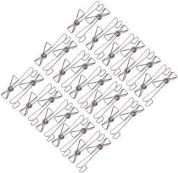 Dailygoods- Foto Clips - 30 Stuks - Roestvrij Staal - Haken - Ophanghaken - Handdoek Haken - 9,5x2 cm - Haakjes — thumbnail 1