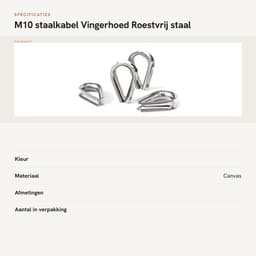 Dailygoods- Staalkabel M10 - Roestvrij Staal 304 - Bevestigingsring - Kabelhuls - Slijtagebescherming - Geschikt voor Draadkabels — thumbnail 5