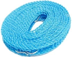 Waslijn 2 stuks - Drooglijn Intrekbaar - Kleding Drogen Buiten - Winddicht Antislip - 3 meter - Blauw