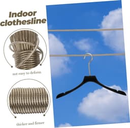 Draad Waslijn - Kledinglijn Reis - Kleding Drogen - Met Plastic Coating - 2000 cm - Zilver — thumbnail 3