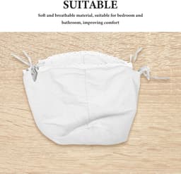 Wasmand Voering - Stoffen Inzet - Was Opbergen - Ademende Stof - 45x45x36 cm - Wit — thumbnail 5