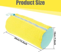 Waszakken voor schoenen - Herbruikbare wasnetten voor wasmachine (2 stuks) 39 x 19 cm, Geel — thumbnail 5