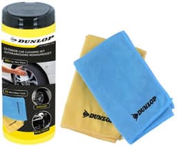 Dunlop Autoreinigings set - 3-delig - 2x microvezeldoek - 40x vochtige doekjes - poetsen — thumbnail 1