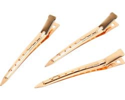 20x Grote Metalen Haarspeldjes met Krokodillenbek - 9cm - Goudkleurig voor Kapper, Knutselen en Kapsels