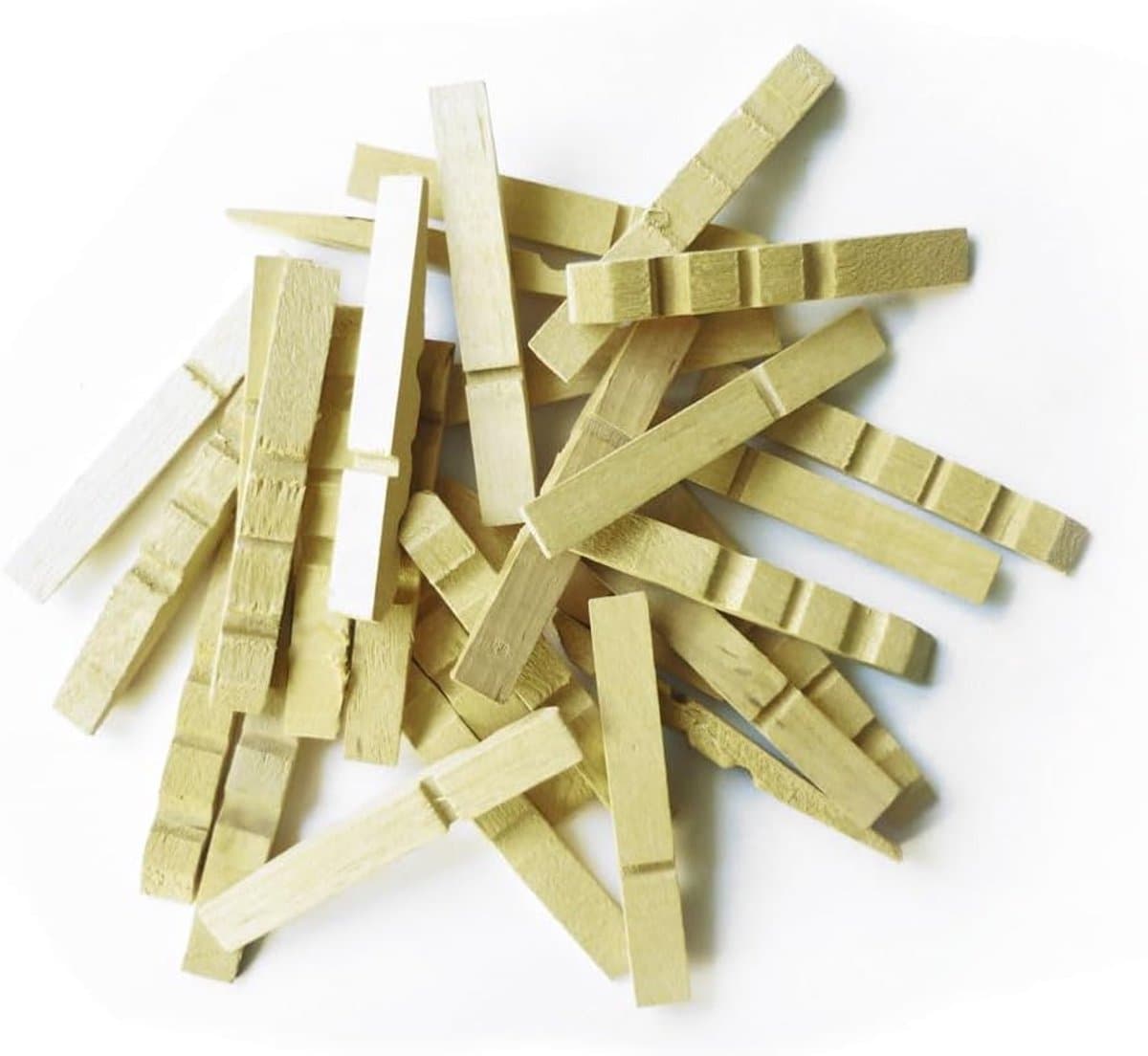 Halve Wasknijpers - Houten Knijpers - Creatieve Projecten - 200 Stuks - 73 cm - Beige — afbeelding 1