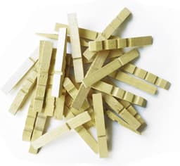 Halve Wasknijpers - Houten Knijpers - Creatieve Projecten - 200 Stuks - 73 cm - Beige — thumbnail 1
