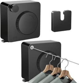 Uittrekbare waslijn 4,8 m voor balkon en badkamer – Space-saving wandmontage wasoplossing — thumbnail 1