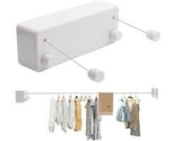 Dubbele intrekbare waslijn met wandmontage - Waterdicht en instelbaar tot 4,2 m