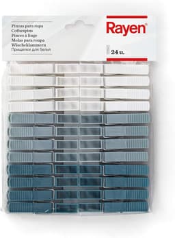 Hoge kwaliteit knijpers - niet zichtbaar op kleding, 9 x 1 x 1 cm, wit/grijs/blauw — thumbnail 1