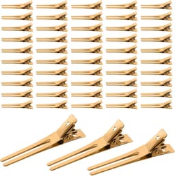50x Zilveren Metalen Haarspeld Clips Krokodillenklemmen voor Kappers en DIY Haaraccessoires — thumbnail 1