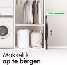 Wasrek - Droogrek Inklapbaar - 27 meter drooglengte - Zwart – Bodo — thumbnail 4