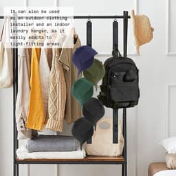 Droogrek voor hockeyuitrusting met 5 haken - Draagbare kleerhanger voor hockey - Thuis, camping en outdoor gebruik — thumbnail 3