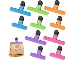 Pack van 10 Herbruikbare Voedselclips in 5 Kleuren voor Snackzakken
