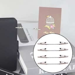 20 Stuks Dubbelzijdige Alligator Clips voor Foto's en Memo's - Zilvere Draad Klemmen — thumbnail 4