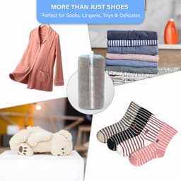 Schoenwaszak voor Wasmachine - 1 Stuks Waszak voor Wasdroger & Wasmachine - Herbruikbare Reinigingshoes voor Sneakers - 360° Diepe Reiniging Geschikt voor Alle Schoenen - Met Zelfsluitende Rits — thumbnail 2