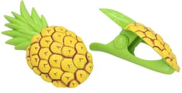 Gerimport Handdoekknijpers - 4x - geel - ananas - handdoekklem - kunststof — thumbnail 2