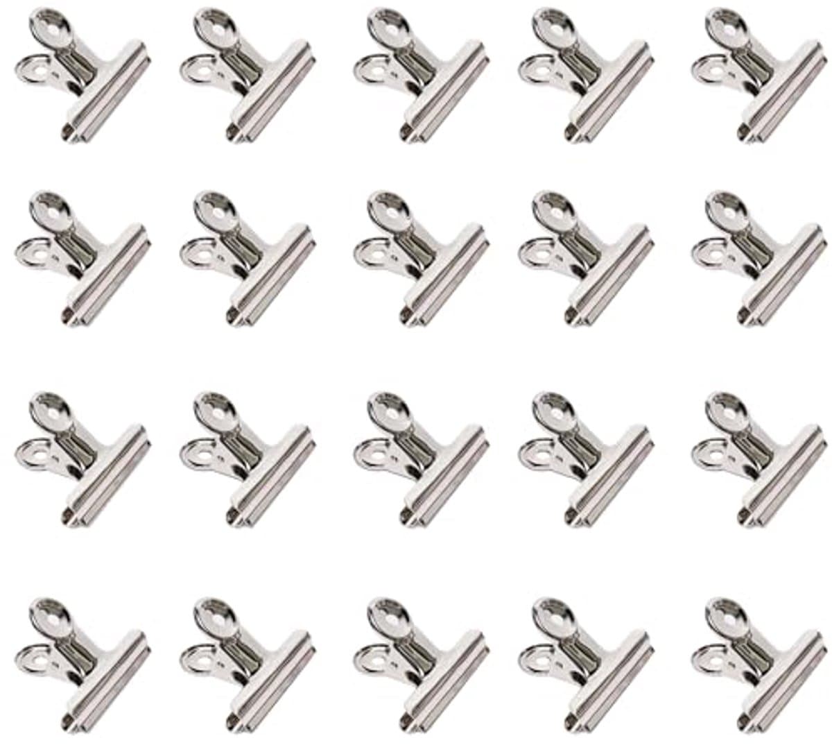 22 mm Bulldog Clips - Sterke Metalen Klemmen voor Documenten, Foto's en Labels - 20 Stuks — afbeelding 1