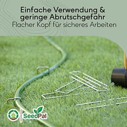 Grondankers 100 stuks - RVS en gegalvaniseerde haringen voor grondbevestiging - 150 mm x 30 mm x Ø 3 mm — thumbnail 2