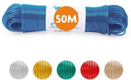 Waslijn 50 meter met stalen kern - Extra sterk en lang voor al jouw wasbehoeften — thumbnail 1