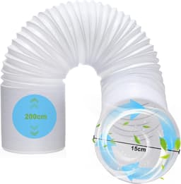 Uittrekbare afvoerslang voor draagbare airconditioning - 2m PP - diameter 15cm — thumbnail 1