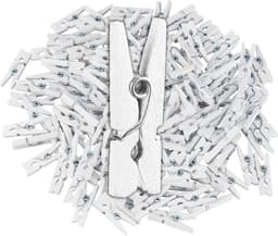 mini houten wasknijpers - set van 400 - wit — thumbnail 1