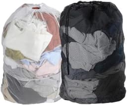 2 stuks wasnetzakken, 60 x 90 cm organizer wasmachinetas, grote mesh waszakken met afsluitbaar trekkoord, voor reizen, grote kleding, dekbedovertrek, speelgoedopslag, studentenhuis, appartement — thumbnail 1