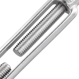 Allecto Plus - 6 stuks M5 verstelbare spanslot haken en ogen van roestvrij staal - 122 mm - draadspanner kabelspanner - voor zeilen waslijn - duurzaam en praktisch — thumbnail 3