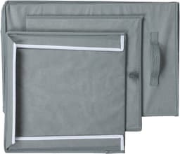 wasbox met deksel - 100 l - opvouwbaar - stof - 50 x 68 x 34 cm - draagbaar — thumbnail 4