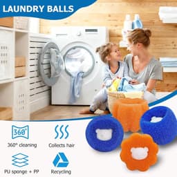 12 stuks haarvangers, wasmachine, wasballen, herbruikbaar, voor het verwijderen van haren, pluisjes en stof van honden en katten (oranje) — thumbnail 2