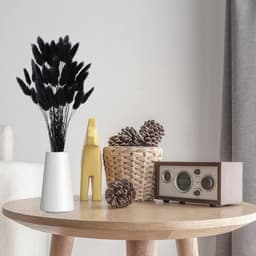 Gedroogde Bloemen, 45 cm, 60 Stuks, Gedroogde Natuurlijke Pampasgras, Planten, Pluizige Droogbloemen Geschikt voor Bruiloften in Bohemian-Stijl Verjaardagsfeestjes (Zwart) — thumbnail 2
