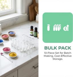 10 stuks reiscontainers, 2 ml transparant, lekvrij, lege aromatherapie-flesjes, kleine flesjes om te vullen, reisflessen voor make-up-remover en vochtinbrengende crèmes — thumbnail 2