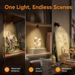 6 stuks mini-led-spots, 1 W, 360 graden draaibaar, voor binnen, kastverlichting, dimbare kleine accentverlichting, spotlight voor sieraden, hal, vitrinekasten (4000 K neutraal licht) — thumbnail 4