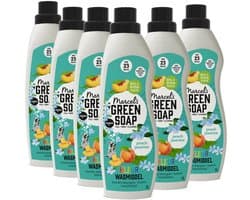 Marcel's Green Soap Kleur Wasmiddel - Perzik & Jasmijn - 6 x 1L - 139 wasbeurten