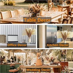 Gedroogde natuurlijke bloemen, decoratief pampasgras, compleet met gedroogde bloemen, decoratie in boho-stijl, voor huis, tuin, feest, kantoor om te knutselen — thumbnail 4