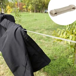 Waslijn 50 meter PVC waslijn stabiele staaldraad inleg hoogwaardige reiswaslijn (kleur: transparant, lengte: 50 m) voor huishouden, tuin en camping — thumbnail 2