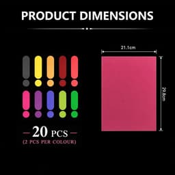 20 Stuks Hittebestendige Folie, Gel Lichtfilter 10 Kleuren, Transparante Kleurfolie voor Kleurcorrectie, Fotostudio, Fotolamp, LED-Lamp, Projector, Studioflitser en Koplamp — thumbnail 2