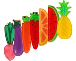 1set Schattige Fruit Groente Haarclips Voor Vrouwen Haaraccessoires Voor Diverse Gelegenheden Voor Dagelijks Gebruik Feestjes Reizen Lichtgewicht Gemakkelijk Te Gebruiken