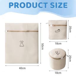 Set van 3 Wasnetten voor Wasmachine met Ritssluiting — thumbnail 3