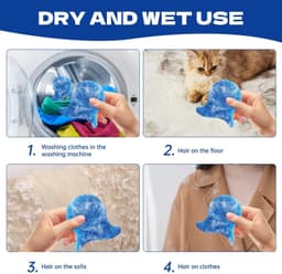 Set van 5 Anti-Haarballen voor Wasmachine - Herbruikbare Dierenhaarvanger — thumbnail 4