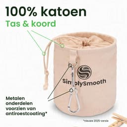 Wasknijperzak - 100% katoen - Beige - 16 x 16 x 18 cm — thumbnail 3