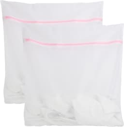 Set van 2 Wasnetten voor Wasmachine - Wit - 60 x 60 cm - Premium Polyester met Verborgen Ritssluiting - Voor Gevoelige Kleding — thumbnail 1