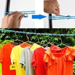 Draagbare Waslijnen - Kleding Touw - Buiten Drogen - Winddicht Rooster Ontwerp - 5 meter - Willekeurige Kleur — thumbnail 2