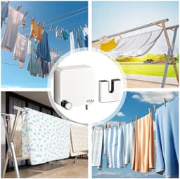 Uittrekbare Waslijn - Wand Waslijn - Kleding Drogen - Roestvrij Staal - 3.5 Meter - Wit — thumbnail 5