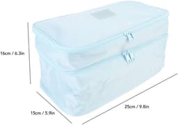 Dailygoods- Waszak Waterdicht - Dubbellaags Ontwerp - Multifunctionele Natte Droogzak - Grote Vakken - 25 x 15 x 16 cm - Voor Schoon/Vuil Kleding — thumbnail 2