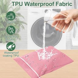 SnelShoppen - Wet Bags 40 x 30 cm, Waterdichte Natzakken waszak set van 2 grijs-groen en 2 roze, Herbruikbare Reiszakken voor natte kleding, Zwembad, — thumbnail 3