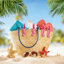 Handdoekklemmen voor Strandstoelen - Roze - 13 cm - Duurzaam Ontwerp - Voor Strand en Zwembad — thumbnail 5