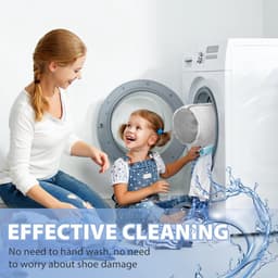 Waszak voor Wasmachine met Ritssluiting - Schoenenzak Anti-vervorming voor Sneakers - 1 Stuks, Netschoenen (Wit) — thumbnail 2