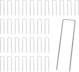 Grondankers set van 50 - Gegalvaniseerde U-vormige pennen - 150 mm lang - Ideaal voor tenten en tuinprojecten - ShopVlot — thumbnail 1