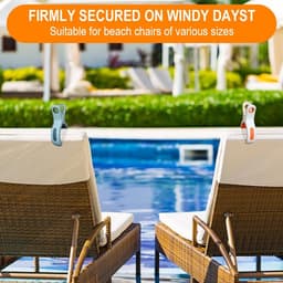 SnelShoppen - Handige Handdoek Klemmen voor Strandstoelen - 8 Stuks Grote Winddichte Antislip Handdoekclips - Duurzame Badhanddoek Klemmen in Kleurrij — thumbnail 2